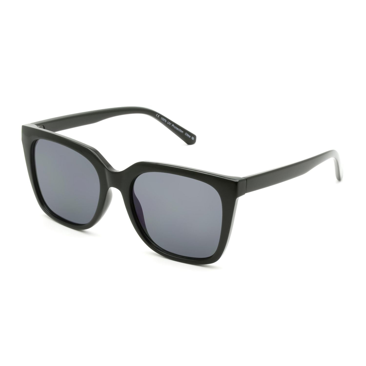 Time & Tru Women's Black Square Sunglasses
