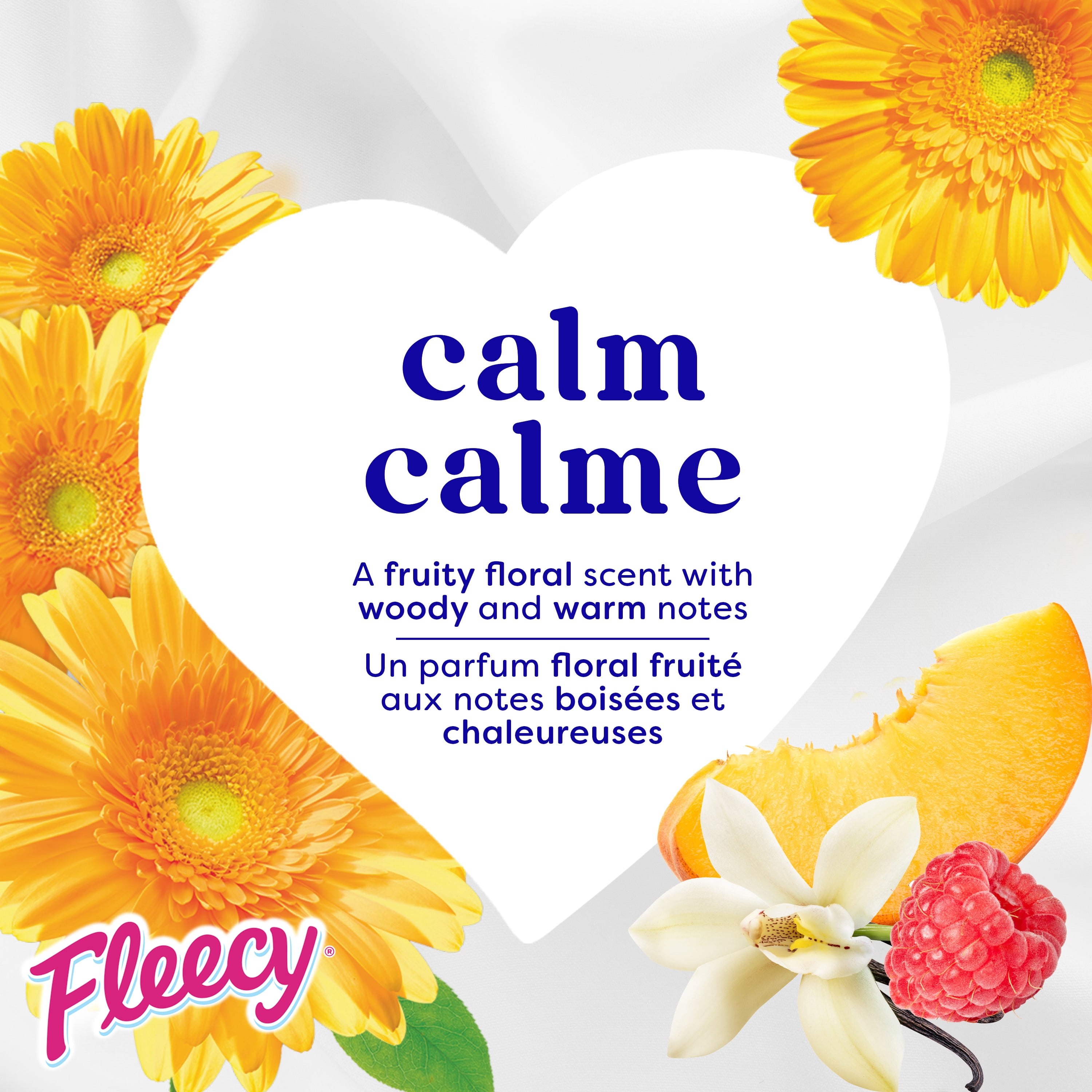 Fleecy Calm Concentrated Fabric Softener, Vanilla and Honey Lotus Scent, 4.7 L