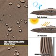 thumbnail image 3 of Costway 11' Patio Cantilever Offset Umbrella 360Degree Rotation Outdoor Tilt W/Base Tan, 3 of 8