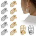 thumbnail image 1 of 12Pcs Brass Earring Back for Droopy Ears with Silicone Core Grid Pattern Earring Lifter for Droopy Ears for Earlobe 6 Gold and 6 Silver-12pcs-, 1 of 11