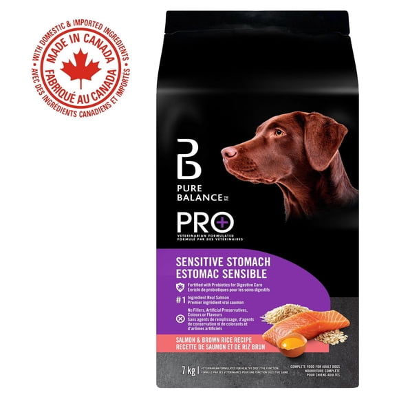 Pure Balance Pro+ Sensitive Stomach, Salmon & Brown Rice Recipe Dry Dog Food 7kg
