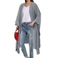 thumbnail image 1 of Celmia Cardigan Mince pour Femmes à Manches Chauve-Souris, Cache-Maillot des Fêtes, 1 of 15