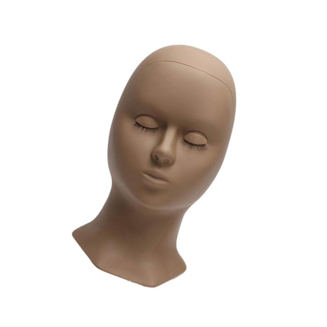 Silicone Training Mannequin Head for practice extension replacement training Training Profession Use Face Head Black Head Mold