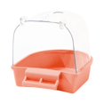 thumbnail image 3 of lionlar Pet Bird Bath Box Bathing Tub Bath Box Shower Caged Parrot Bathing Tub for Small Orange Pink, 3 of 9
