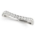 thumbnail image 1 of 14k White Gold Curved Design Diamond Wedding Band (1/4 cttw) Size 4.5, 1 of 2
