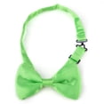 thumbnail image 2 of TopTie Mens Formal Solid Lime Green Satin Bow Tie, 2 of 5