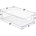 thumbnail image 3 of Plastic Storage Bins Stackable Clear Pantry Organizer Box Bin Containers for Organizing Kitchen Fridge  Food  Snack Pantry Cabinet, 3 of 8