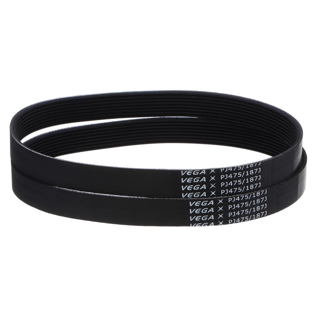 Unique Bargains 187J8 PJ V-Ribbed Belt, EPDM Industrial Transmission Serpentine Belt, 2 Packs
