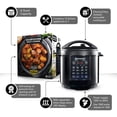 thumbnail image 4 of GraniteStone Diamond 12-in-1 Multicooker with LED Display, Electric Pressure Cooker, Slow Cooker, Rice Cooker, Steamer, Saute, Yogurt Maker and Warmer, 6 Quart, 12 Pre-Set Functions, 4 of 6