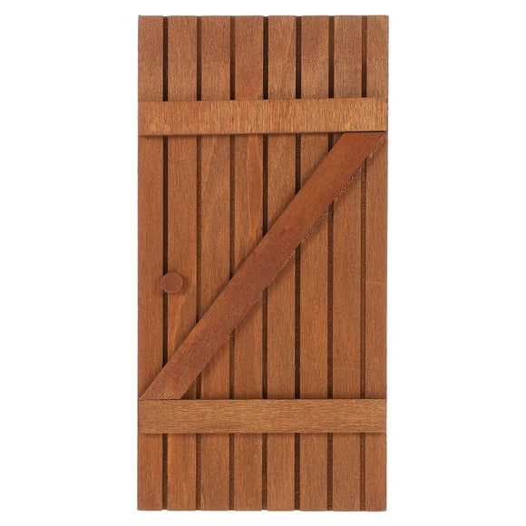 Miangastore Photography Prop Mini Door Model Coffee Wood 1Pcs 7.1X3.5X0.3In