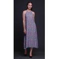 thumbnail image 4 of Bimba Robe de Plage Dos Nu Imprimée Florale pour Femmes Col Halter Long RayonDress-TTG, 4 of 6