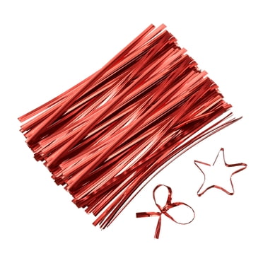 Attaches Torsadées de 4 Pouces, Attaches Torsadées Métalliques, Attaches Torsadées Réutilisables Revêtues de Plastique, Lot de 800, Rouge