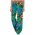 thumbnail image 1 of Birdeem Pantalon de Détente à Jambe Grand pour Femmes, Confortable et Décontracté, Pyjama, Imprimé Floral, Taille Élastique, 1 of 4