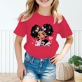 thumbnail image 2 of LUOGENLI T-Shirt pour Filles T-Shirt d'Été pour Filles à Col Rond, Imprimé de Dessin Animé, Décontracté, Ample, à Manches Courtes, T-Shirt Maxi avec Fente pour Filles 6-8 Ans, 2 of 5
