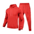 thumbnail image 5 of Mens Long Sleeve, Tracksuit with Hooded Pullover and Elastic Waist, 5 of 5