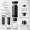 thumbnail image 2 of Machine à Espresso Électrique Sans Fil Portable pour Camping, Cafetière à Capsules et Poudre, Cafetière de Voyage Noire, 2 of 7