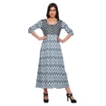 thumbnail image 1 of Moomaya Kurtis Imprimés Ligne A pour Femmes Kurta à Manches 3/4 Tunique d'Été, 1 of 5