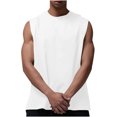 thumbnail image 1 of Besolor Men's Athletic Tank Tops Crewneck Sleeveless Workout Shirts Casual Muscle Gym Solid Color Base Tees, 1 of 3