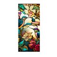 thumbnail image 1 of EastVita Retro Colorful Hummingbird Flower Stained Glass Window Film Non-adhesive Privacy Window Film Decorative Static Cling, 1 of 8