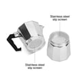 thumbnail image 4 of Moka Pot, Scalding Proof Plastic Handle Aluminum Alloy European Style Streamlined Grip Italian Coffee Maker Slender Shape with Metal Filter for Kitchen 1 Cup 50ml,2 Cup 100ml,3 Cup, 4 of 5