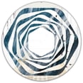 thumbnail image 1 of Designart 'Splash Blue Indigo' Modern Round Wall Mirror - Whirl 24x24, 1 of 3