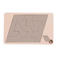 thumbnail image 1 of Casse-Tête Triangle Résolvant le Casse-Tête en Bois Forme Irrégulière Carrée Design Triangle Disparaissant Jeu de Casse-Tête Jouet Original, 1 of 7