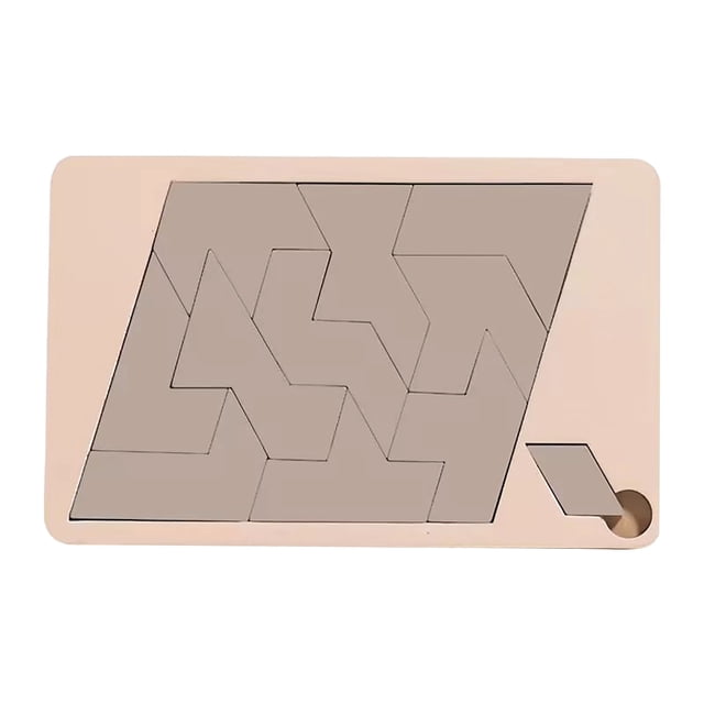 Casse-Tête Triangle Résolvant le Casse-Tête en Bois Forme Irrégulière Carrée Design Triangle Disparaissant Jeu de Casse-Tête Jouet Original