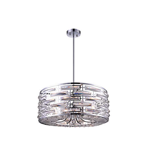 CWI Lighting 9975P25-8-601 8 Light Chandelier with Chrome Finish, Chrome Finish