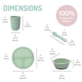 thumbnail image 3 of Melii Silicone Toddler Mealtime Set, 8-Piece (2 Suction Bowls, 2 Plates, 2 Cups, 4 Utensils), Multicolor, 3 of 6