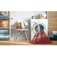 thumbnail image 2 of Ahgly Tapis d'Intérieur Lavable en Machine Carré Rouge, 3 Pieds Carré, 2 of 7