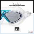 thumbnail image 3 of Dolfino Pro Axis Adult Watersport Goggle - Turquoise/Silver, 3 of 7