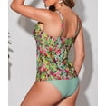 thumbnail image 3 of Ensemble Tankini Sans Manches à Fleurs Multicolore pour Femmes, 3 of 8