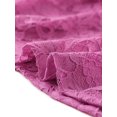 thumbnail image 5 of INSPIRE CHIC Women's Ruffle Neck Keyhole Back Sleeveless Floral Lace Peplum Top Purple S, 5 of 5