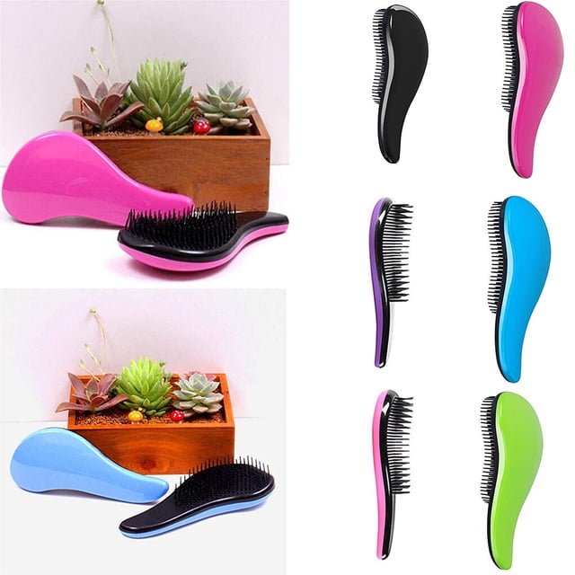 Adults Portable Detangling Brush Mini Plastic Comb Kid Mini plastic Multicolor ABS Anti Static Massage Hairbrush