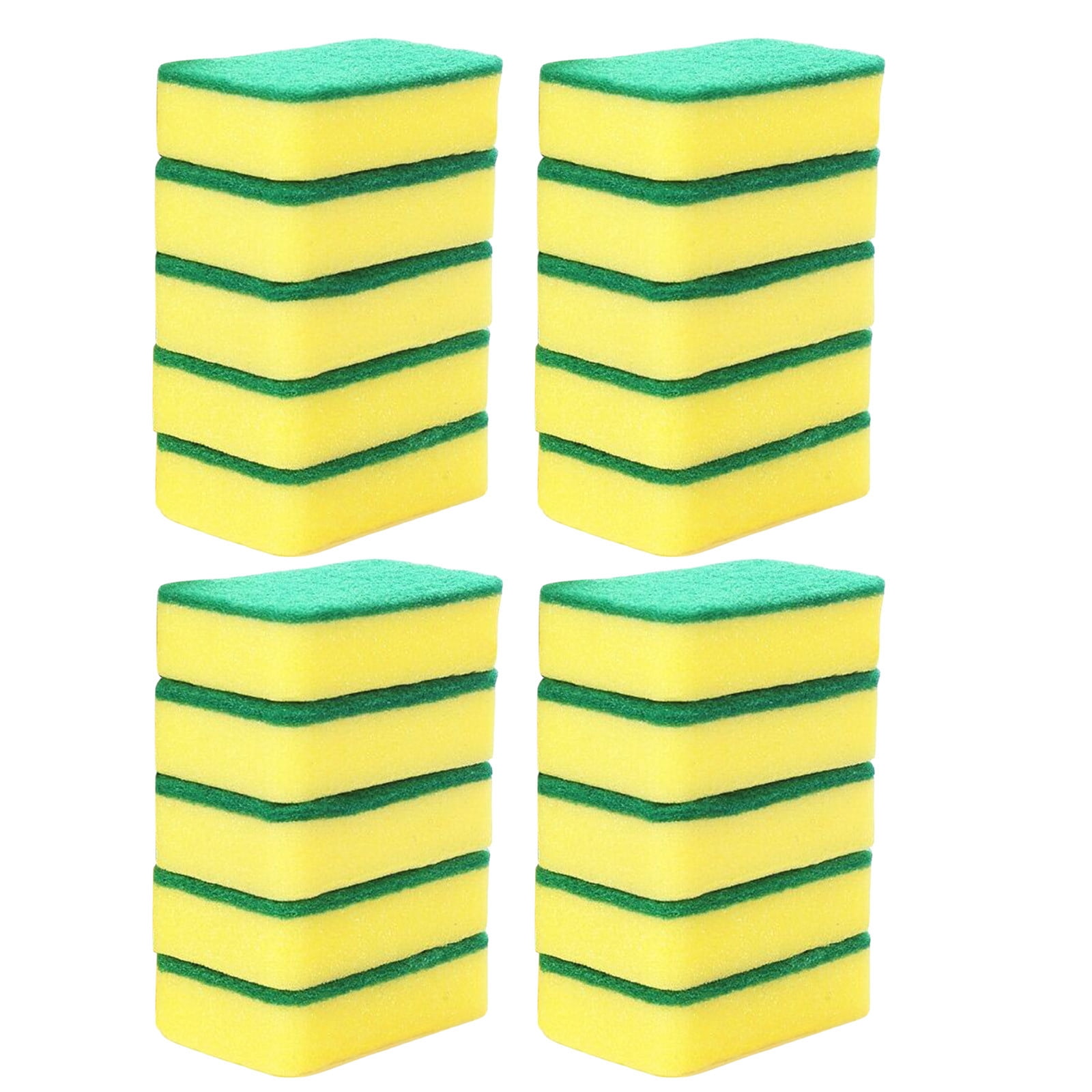 Hearth & Gear Kitchen Cleaning Sponges 20 Pack Dish Sponges Individually Wrapped Non Scratch Scouring Pad Heavy Duty Scrub Sponges For Household Bathroom Apartments Car Cleaning Silicone Dish Dish