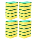 Hearth & Gear Éponges de nettoyage de cuisine 20 Pack Éponges de vaisselle individuellement enrobées non égratignures Scour Pad Eponges à égorgages lourds pour la salle de bains de ménage Appartements Nettoyage de voiture Silicone Dish