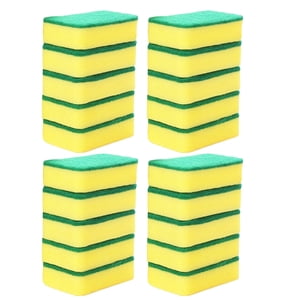 Hearth & Gear Éponges de nettoyage de cuisine 20 Pack Éponges de vaisselle individuellement enrobées non égratignures Scour Pad Eponges à égorgages lourds pour la salle de bains de ménage Appartements Nettoyage de voiture Silicone Dish