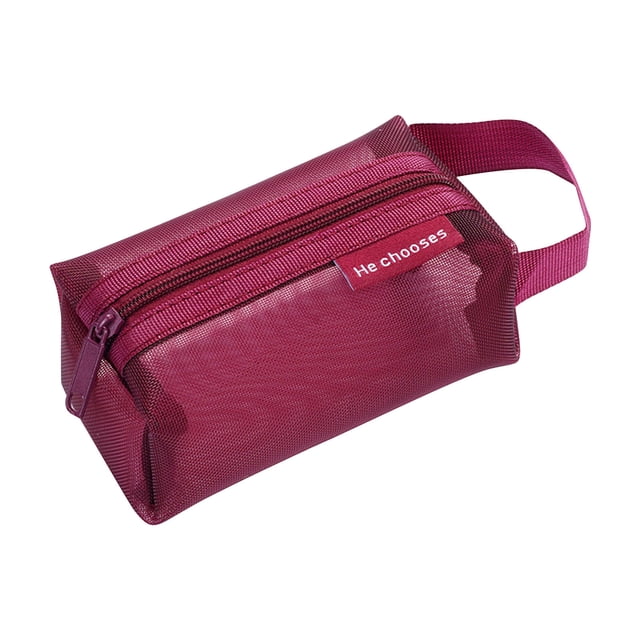3Pcs Nylon Mesh Wallet, Uscallm Nylon Mesh Wallet Large Capacity Key Bag Card Bag Money Bag Transparent Storage Bag