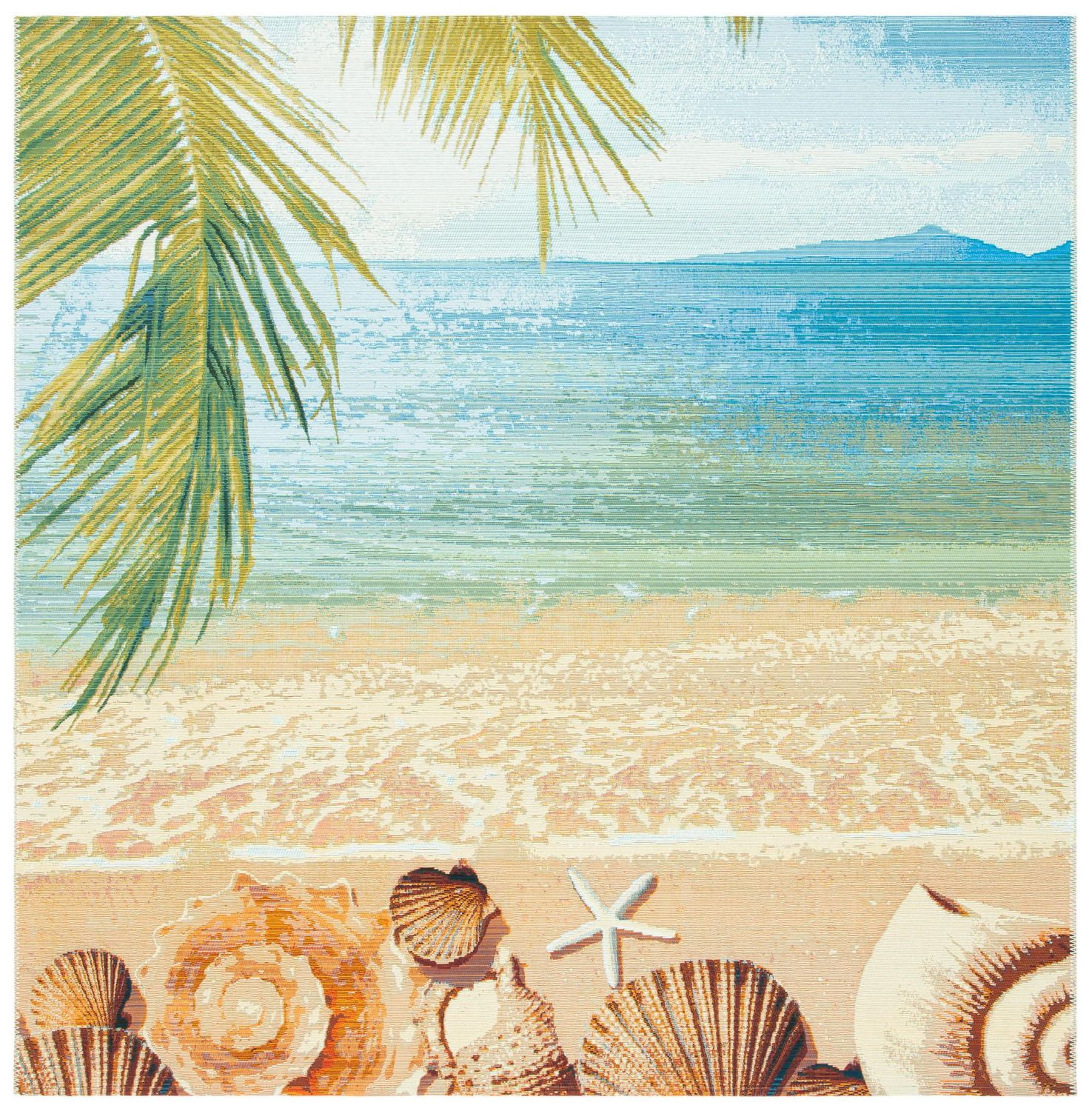 SAFAVIEH Barbados Tapis Extérieur Coquillages de Mer