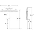 thumbnail image 2 of SimplyShade SSUB865KIT-P034-P038 Tahiti 6.5 ft. Polyester Beach Umbrella with Fiberglass Ribs  Navy, 2 of 2