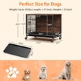 thumbnail image 2 of BeesClover Cage pour Chien, Meuble Cage pour Chien Robuste 38 Pouces TTG, Chenil Intérieur à Double Porte avec Roues à 360°, Plateau Amovible et 3 Crochets, Cage pour Animaux Résistante aux Rayures Facile à Assembler et à Nettoyer pour Grands Chiens, 2 of 7