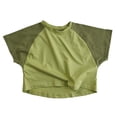 thumbnail image 1 of Sunnyoo T-Shirt à Blocs de Couleur pour Petits Garçons, Manches Courtes, Col Ras du Cou, Tailles 5-6a, 1 of 3