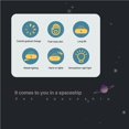 thumbnail image 4 of USB Rechargeable Cute Silicone Pet Spaceship Bedside Lamp Cat Cute Lamp Night Light, 4 of 9