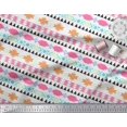 thumbnail image 2 of Soimoi White Moss Georgette Fabric Aztec Geometric Decor Fabric Printed Yard 42 Inch Wide, 2 of 3