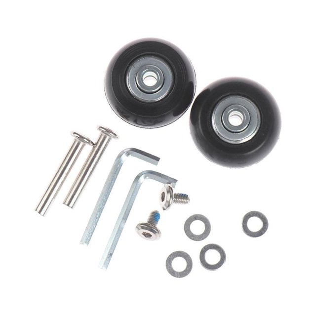 Youkk Enhanced Performance 2Pcs Rubber Luggage Suitcase Wheels Replacement 50mm Thickness 18mm 1Set