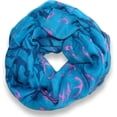 thumbnail image 2 of Peach Couture All season Infinity Loop Scarves Border Anchor Print, 2 of 3