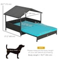thumbnail image 3 of PawHut Niche pour Chien en Rotin Extensible Extérieur Intérieur avec Toit, Bleu, 3 of 10