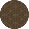 thumbnail image 1 of Ahgly Tapis Rond Lavable en Machine Intérieur Transitionnel Chêne Brun, 7 Pieds Rond, 1 of 7