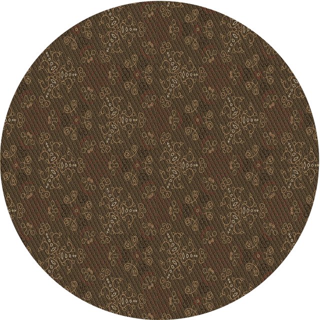 Ahgly Tapis Rond Lavable en Machine Intérieur Transitionnel Chêne Brun, 7 Pieds Rond