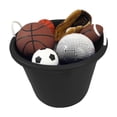 thumbnail image 2 of Homz Seau de Rangement Utilitaire en Plastique de 17 Gallons avec Poignée en Corde, Noir, Lot de 2, 2 of 7
